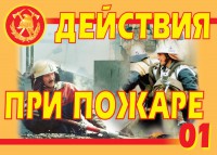 Комплект плакатов "Действия при пожаре" - fgospostavki.ru - Лесной