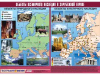 Таблица демонстрационная "Объекты всемирного наследия в Зарубежной Европе" (винил 100*140) - fgospostavki.ru - Лесной