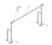 Станок хореографический напольный (1,5 метра, однорядный) - fgospostavki.ru - Лесной