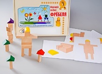Игровой набор Фребеля "Конструктор деревянный без соединений-3" (Серия "Эксперимент") - fgospostavki.ru - Лесной