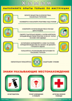Таблица "Выполняйте опыты только по инструкции" (100х140 сантиметров, винил) - fgospostavki.ru - Лесной