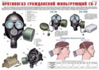 Комплект плакатов "Средства защиты органов дыхания. Противогазы, респираторы" - fgospostavki.ru - Лесной