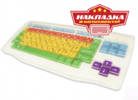 Клавиатура адаптированная с крупными кнопками + пластиковая накладка, разделяющая клавиши - fgospostavki.ru - Лесной