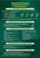 Стенд "Правила выполнения лабораторных работ по биологии" Вариант 1 - fgospostavki.ru - Лесной