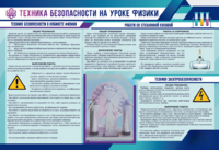Стенд-уголок "Техника безопасности на уроках физики" - fgospostavki.ru - Лесной