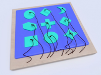 Развивающая панель с геометрическими фигурами - fgospostavki.ru - Лесной