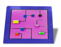 Тактильно-развивающая панель с геометрическими фигурами - fgospostavki.ru - Лесной