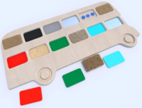 Тактильные разноцветные дощечки «Автобус» - fgospostavki.ru - Лесной