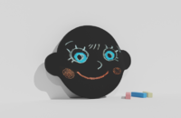 Фигурная грифельная меловая доска на тему эмоций - fgospostavki.ru - Лесной