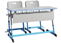 Парта NOMAD V двухместная регулируемая по высоте с антивандальной кромкой - fgospostavki.ru - Лесной