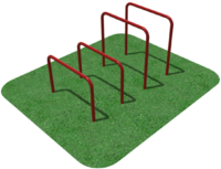 Упоры для отжимания цельносварные, разноуровневые  - fgospostavki.ru - Лесной