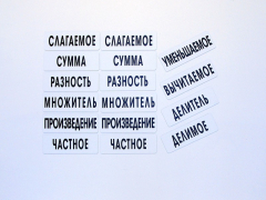 Набор магнитных карточек "Компоненты арифметических действий" - fgospostavki.ru - Лесной