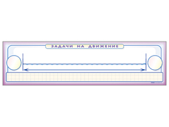 Панно (демонстрационное) магнитно-маркерное "Задачи на движение" + комплект тематических магнитов - fgospostavki.ru - Лесной
