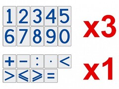 Комплект магнитов (демонстрационных) для школьной доски "Цифры и знаки" - fgospostavki.ru - Лесной