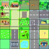 Тематическое поле-маршрутизатор «Ферма» для мини-робота Bee-Bot/Blue-Bot - fgospostavki.ru - Лесной