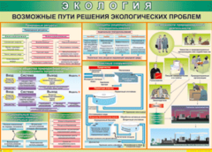 Таблица "Возможные пути решения экологических проблем" (100х140 сантиметров, винил) - fgospostavki.ru - Лесной