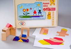 Игровой набор Фребеля "Конструктор деревянный без соединений-2" (Серия "Эксперимент") - fgospostavki.ru - Лесной