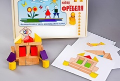 Игровой набор Фребеля "Конструктор деревянный без соединений-4" (Серия "Эксперимент") - fgospostavki.ru - Лесной