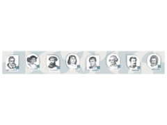 Стенд-лента "Выдающиеся путешественники и ученые-географы" - fgospostavki.ru - Лесной