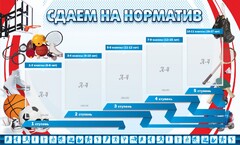 Стенд "Сдаем на норматив" Вариант 1 - fgospostavki.ru - Лесной