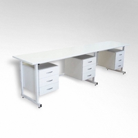 Стол 3-х тумбовый для лабораторных работ 2500*600*850 ЛДСП - fgospostavki.ru - Лесной