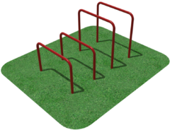 Упоры для отжимания цельносварные, разноуровневые  - fgospostavki.ru - Лесной