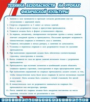 Стенд "Техника безопасности на уроках физкультуры" - fgospostavki.ru - Лесной