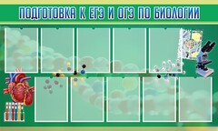 Стенд "Подготовка к ЕГЭ и ОГЭ по биологии" Вариант 2 - fgospostavki.ru - Лесной
