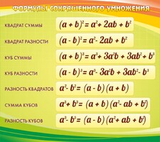Стенд "Формулы сокращенного умножения" Вариант 3 - fgospostavki.ru - Лесной