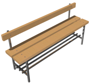 Скамья для раздевалок со спинкой (1,5 метра) - fgospostavki.ru - Лесной