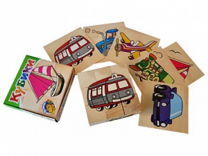 Набор кубиков "Сложи рисунок: транспорт" - fgospostavki.ru - Лесной