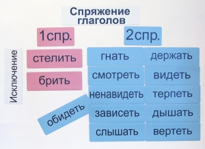 Набор магнитных карточек "Спряжение глаголов" - fgospostavki.ru - Лесной
