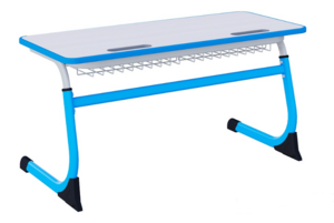 Парта SMARTY двухместная регулируемая по высоте с антивандальной кромкой - fgospostavki.ru - Лесной