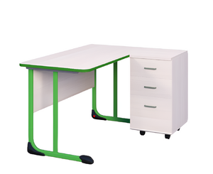 Стол учителя с тумбой с антивандальной кромкой - fgospostavki.ru - Лесной