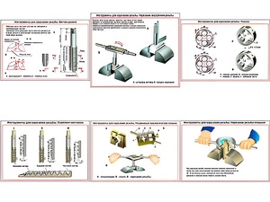 Плакаты ПРОФТЕХ "Инструменты для нарезания резьбы" (6 пл, винил, 70х100) - fgospostavki.ru - Лесной