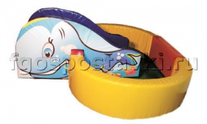 Сухой бассейн овальный с горкой "Кит" ПВХ - fgospostavki.ru - Лесной