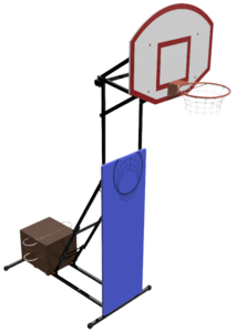 Стойка стритбольная-минибаскетбольная складная, переносная (регулируемая высота от 2,75 метров до 3,05 метра) - fgospostavki.ru - Лесной