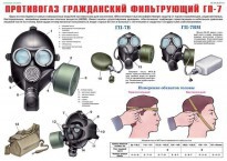 Комплект плакатов "Средства защиты органов дыхания. Противогазы, респираторы" - fgospostavki.ru - Лесной