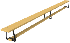 Скамейка гимнастическая (металлические ножки, лак) (4 м)  - fgospostavki.ru - Лесной