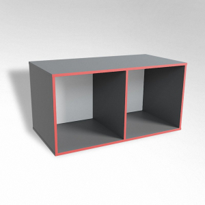 Открытая настенная полка-2-х секционная ТР2 ЛДСП  - fgospostavki.ru - Лесной