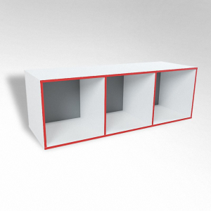 Открытая настенная полка-3-х секционная ТР3 ЛДСП  - fgospostavki.ru - Лесной