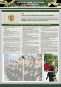 Стенд-уголок "Конституция Российской Федерации и Федеральный закон "О воинской обязанности и военной службе" - fgospostavki.ru - Лесной