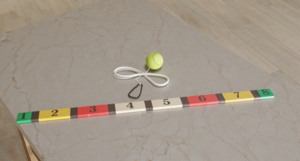 Мяч-маятник и планка для отбивания с цифрами - fgospostavki.ru - Лесной