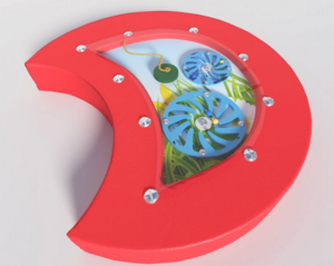 Настенный игровой модуль в виде части гусеницы с весами - fgospostavki.ru - Лесной