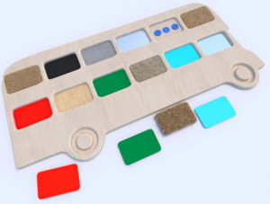 Тактильные разноцветные дощечки «Автобус» - fgospostavki.ru - Лесной