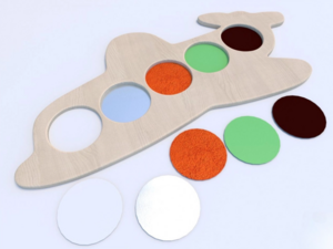 Тактильные разноцветные дощечки «Самолетик» - fgospostavki.ru - Лесной