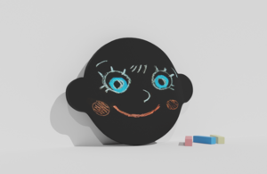 Фигурная грифельная меловая доска на тему эмоций - fgospostavki.ru - Лесной