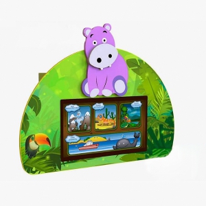 Сенсорный настенный коррекционно-развивающий комплекс Бегемотик - fgospostavki.ru - Лесной