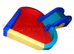 Сухой бассейн "Сердечко" с горкой 160х80х90 сантиметров - fgospostavki.ru - Лесной