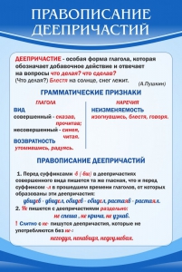 Стенд "Правописание деепричастий" - fgospostavki.ru - Лесной